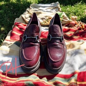 AGL  New W Tags - Lug Burgundy Loafers